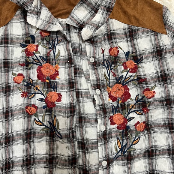 COTTON BLEU- long sleeve button up flannel shirt - Picture 3 of 3